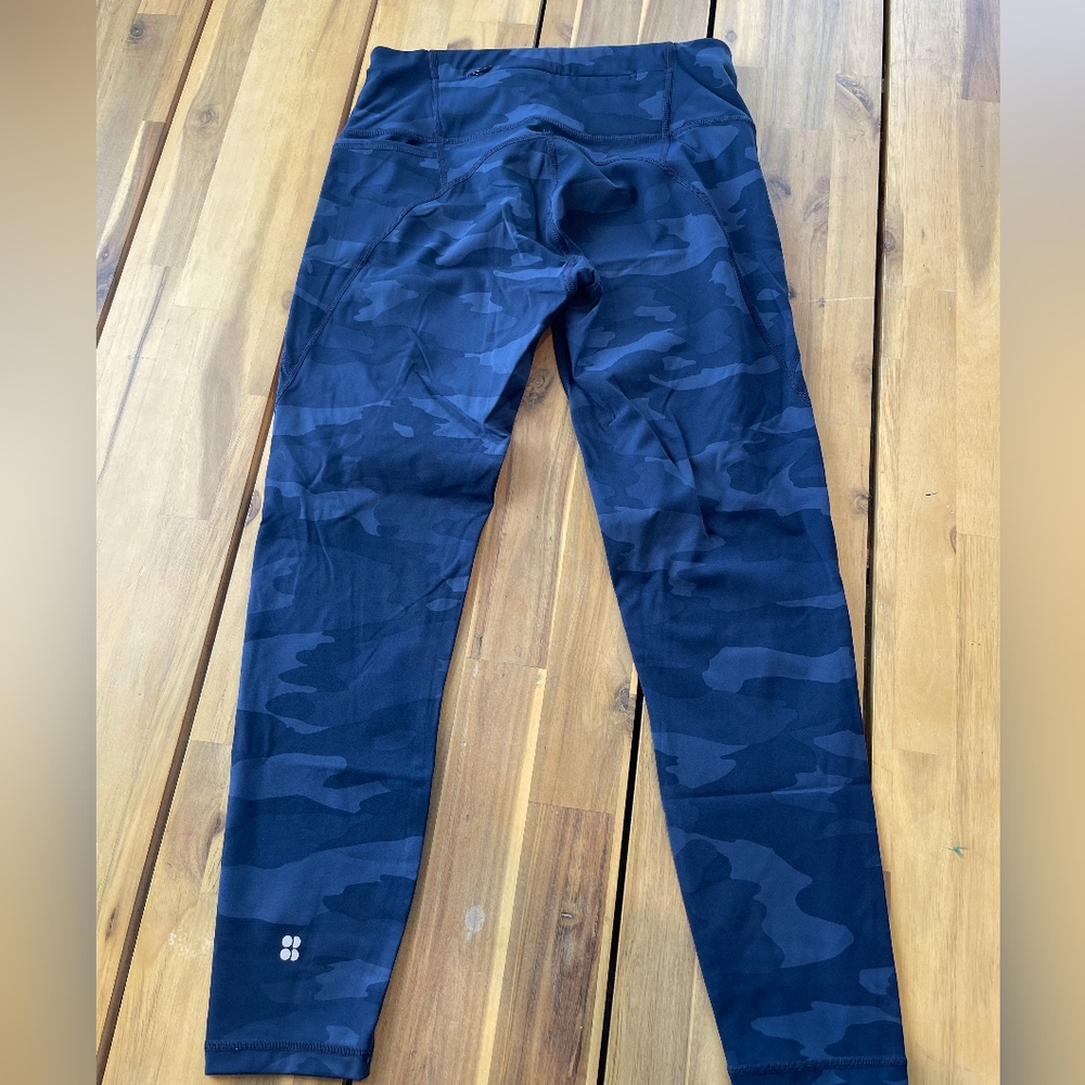 Sweaty Betty Womens Power 7/8 Length Blue Camo Pocket Leggings Size Small - Picture 2 of 6